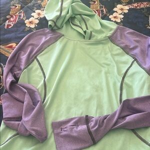 Fila Mint Green and Violet lightweight hoodie size M